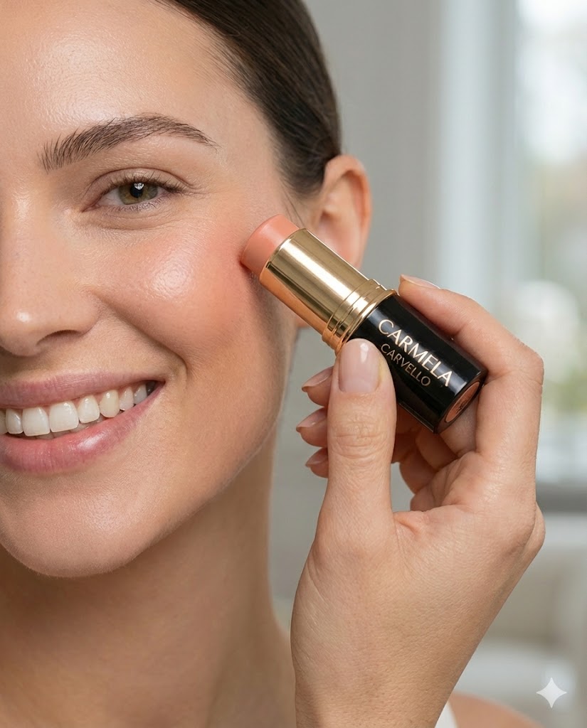 Blush Multifuncional em Stick para Bochechas, Lábios e Olhos — Cor que Vive